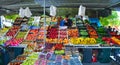 Colourful fruit and vegetable market stall Cartama Spain.