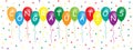 Colourful and fun congratulations baloons, vector illustration