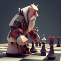 Check Mate Chess MoveGenerative AI Illustration Royalty Free Stock Photo