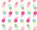 Colourful geometric abstract pineapples repeat pattern