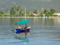 Colourful Greek Fishing Boat Royalty Free Stock Photo