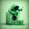 Colourful Greenwashing Concept - Generative AI Illustration Royalty Free Stock Photo