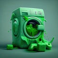 Colourful Greenwashing Concept Generative AI Illustration