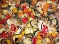 Colourful grilled vegetable