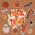 Colourful Halloween sweet stickers