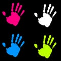 Colourful Hand Paint Prints Royalty Free Stock Photo