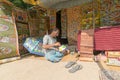 Colourful handicrafts are being prepared for sale in Pingla village , India Royalty Free Stock Photo