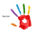 Colourful handprint paint Royalty Free Stock Photo