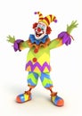 Colourful Happy Clown on a white background