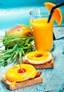 Colourful healthy tropical lunch Royalty Free Stock Photo