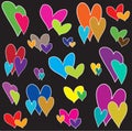 Colourful Hearts Cute Card