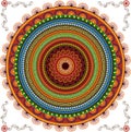 Colourful Henna Mandala Background