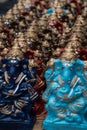 Colourful Hindu god named Ganapati for sell in the market at Chidambaram,Tamilnadu,India.