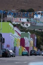 Colourful and historic houses in BoKaap, Cape Town Royalty Free Stock Photo