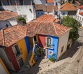 Colourful Historic Houses in Obidos, Portugal