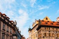 Historical buildings on Old Town Square Prague Czechia.