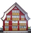 Colourful house with painted facade. Appenzell Royalty Free Stock Photo
