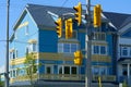 Colourful House & Street Lights Royalty Free Stock Photo