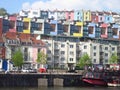 Colourful houses along Bristol's harbour side