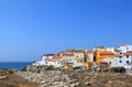 Colourful houses of fishing town Peniche, Portugal Royalty Free Stock Photo