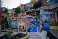 Overview of the houses in Comuna 13, Medellin Royalty Free Stock Photo
