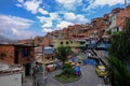 Overview of the houses in Comuna 13, Medellin Royalty Free Stock Photo