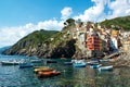 Colourful houses of Riomaggiore, Cinque Terre National Park, Liguria, La Spezia, Italy Royalty Free Stock Photo