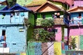 Jodipan village with painted colorful houses