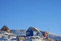 Colourful houses in small Greenlandic village