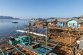 Colourful huts on stilts at Coron Town Royalty Free Stock Photo