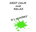 Colourful illustration of a white board and Happy Weekend note. It`s Sunday on fluorescent green and white background.