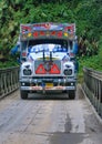 Colourful Indian lorry on road in India