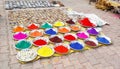 Colourful indian natural paints on the market Royalty Free Stock Photo