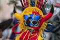Colourful indigenoius mask in Ecuador