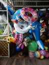 Colourful, inflatable beach toys