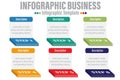Colourful infographic steps with text boxes. Business concept with 6 steps or Six option