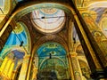 Colourful Interior of Cathedral of Saints Peter and Paul, Constanta, Romania Royalty Free Stock Photo