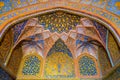 The colourful interior of the Tomb of Akbar the Great, an import Royalty Free Stock Photo