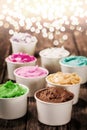 Colourful Italian ice cream for a festive occasion