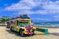 Colourful Jeepney in Puerto Princessa Royalty Free Stock Photo