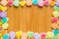 Colourful jelly candies frame Royalty Free Stock Photo