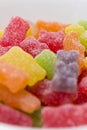 Colourful jelly sweets together in bowl