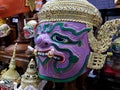 Colourful Khon masks at an OTOP fair