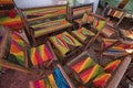 Colourful knit patio furniture in COlombia Royalty Free Stock Photo