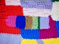 Colourful Knit texture Patchwork Royalty Free Stock Photo