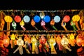 Colourful Lanna style Yi Peng Lanterns in Loy Krathong festival