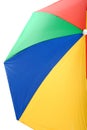 Colourful Large Open Beach Umbrella Yellow Red Blue and Green