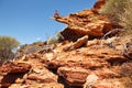 Colourful layered rock