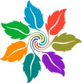Colourful leaf logo Royalty Free Stock Photo