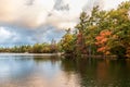 Colourful leaves at Beausoleil Island, Ontario, Canada Royalty Free Stock Photo